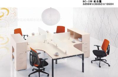 时尚简约，高效协作 四人十字形办公卡座与对座职员屏风的定制之道